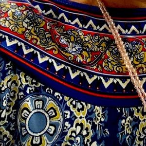 Boat neck print dress